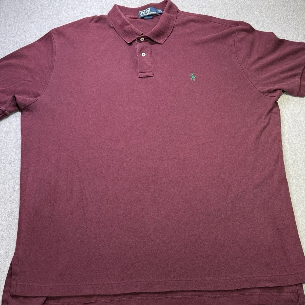 Polo Ralph Lauren Polo Shirt XXL Maroon Classic Fit Vintage Prep Ivy Style - Picture 2 of 7